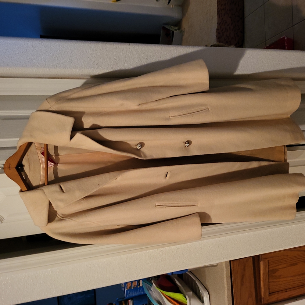 Vintage Pea Coat, Petticoat Winter Coat Gem